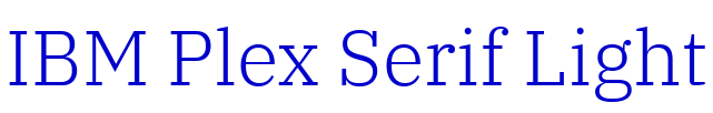 IBM Plex Serif Light font